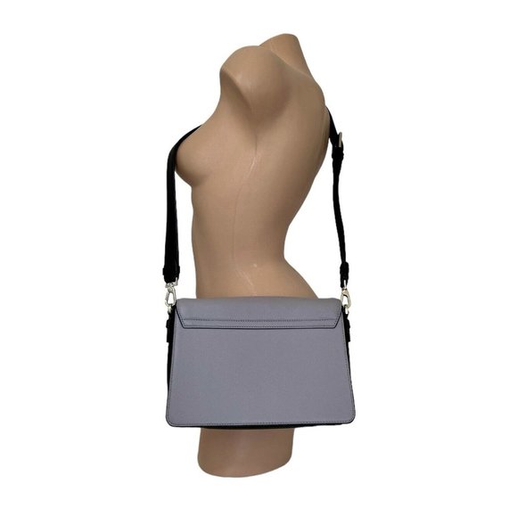 Kate Spade Carmel Court Small Kaela Lavender/Black Leather & Suede Crossbody Bag - Picture 4 of 15